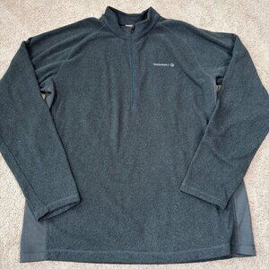Merrell Sweater Mens XL Brown Fleece Pullover 1/4 Zip Outdoor Cabin Gorpcore
